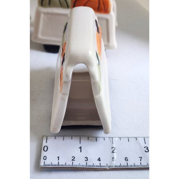 PLACE HOLDERS-Ceramic-Stand Up-Pumpkin Decor-Reusable Erasable Name Area-Set 4 - Picture 10 of 10